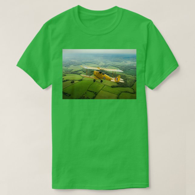Camiseta Treinador básico Tiger Moth solo (Frente do Design)