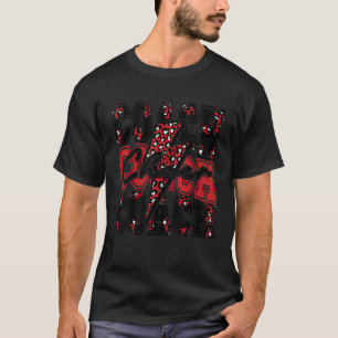 Camiseta Treinador Chening Bolt Cheer Leopard Red Black