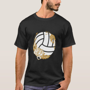 Camiseta Treinador da Equipe de Flores de Esportes de Volei