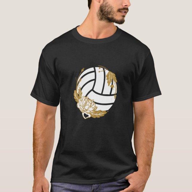 Camiseta Treinador da Equipe de Flores de Esportes de Volei (Frente)