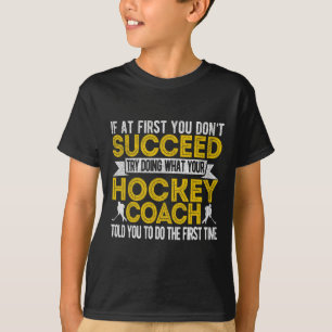 Camiseta Treinador da Equipe de Hóquei em Gelo Retro