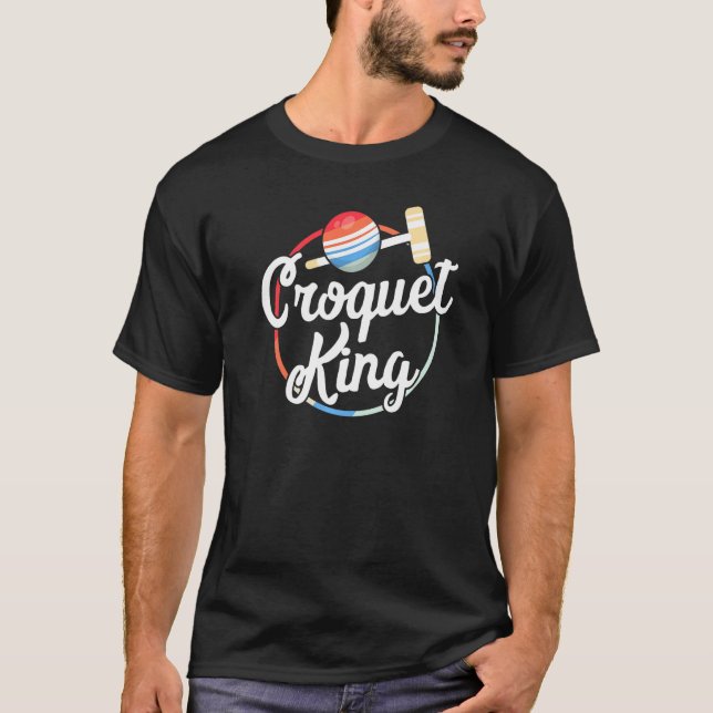 Camiseta Treinador da Equipe de Wicket do Rei Croquet (Frente)