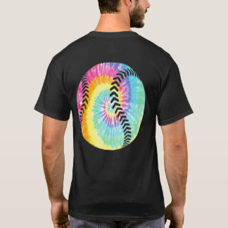 Camiseta Treinador da Equipe do Jogador de Baseball Tie Dye