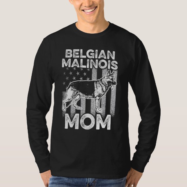 Camiseta Treinador da Polícia de Malinois Belga do K9 (Frente)