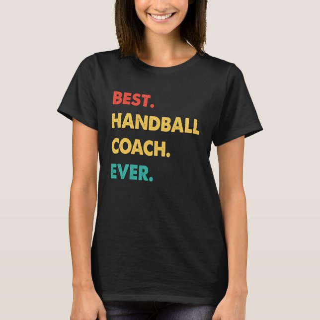 Camiseta Treinador de Andebol Retrico Melhor Treinador De A (Frente)