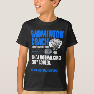 Camiseta Treinador de Badminton Raquete Peteca Hobby Badmin
