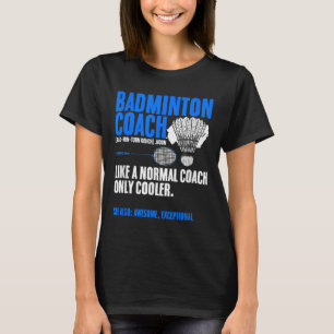 Camiseta Treinador de Badminton Raquete Volante Hobby Badmi