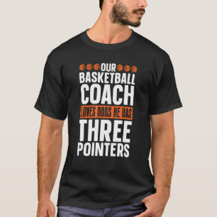 Camiseta Treinador de basquete ama cães 3 ponteiros basketb