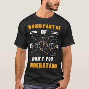 Camiseta Treinador de basquetebol Ensinador Funny Quote Bas