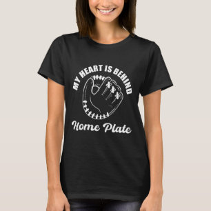 Camiseta Treinador de Beisebol Atrás da Placa Base Design