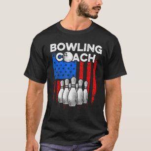Camiseta Treinador de Boliche Bandeira dos EUA Jogador Inst