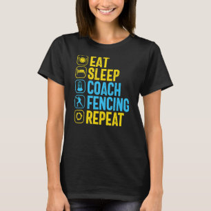 Camiseta Treinador de esgrima coma sono repete combate a es