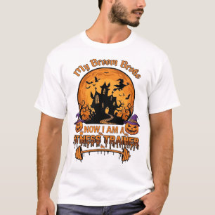 Camiseta Treinador de Fitness de Halloween Vassoura Quebrad