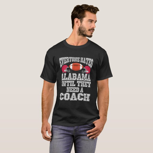 Camiseta Treinador de futebol de Alabama & presente (Frente Completa)