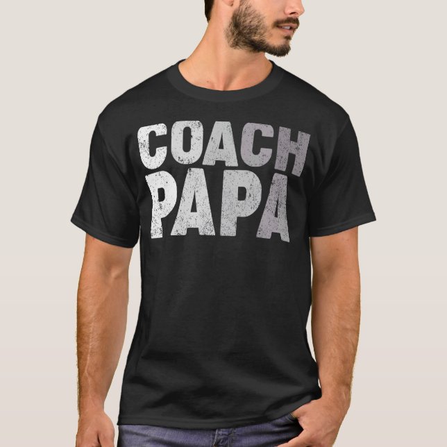 Camiseta Treinador de futebol do Mens Papá treinador de fut (Frente)