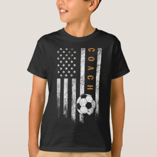Camiseta Treinador de Futebol Projeto da Bandeira Americana