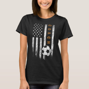 Camiseta Treinador de Futebol Projeto da Bandeira Americana