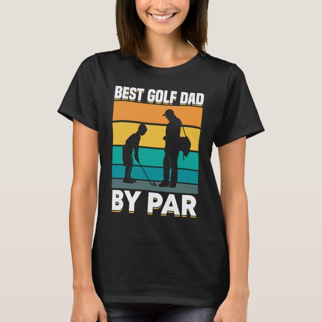 Camiseta Treinador de Golfe Padre Golfer Pai 7 (Frente)