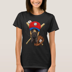 Camiseta Treinador de jogador de beisebol Dogue Alemão Arr