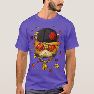 Camiseta Treinador de Jogador de Bola de Gato de Basquete E