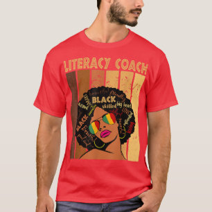 Camiseta Treinador de Literacia História Negra Afro-America