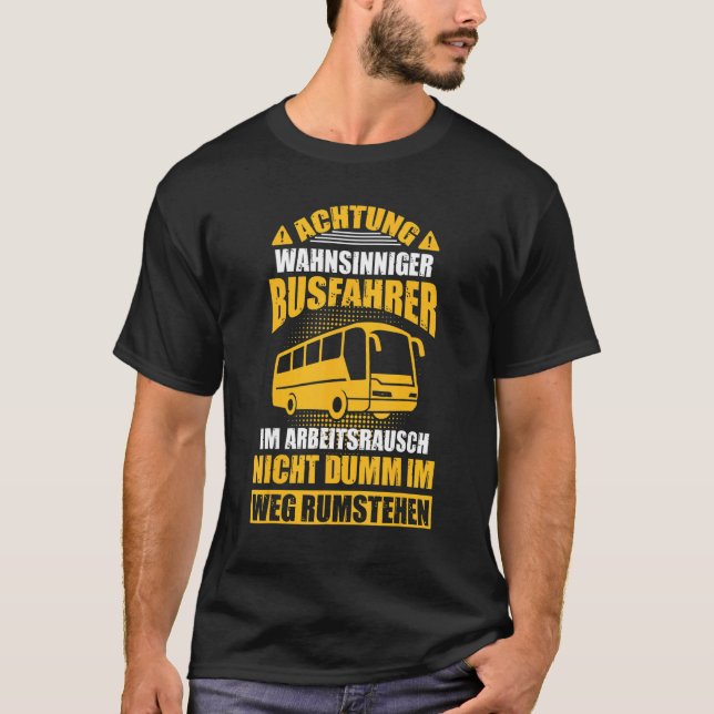 Camiseta Treinador de Ônibus da Escola de Barramento de Men (Frente)