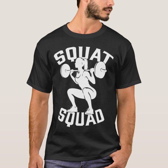 Camiseta Treinador de Parceiro de Workout ao Quadrado em Qu (Frente)