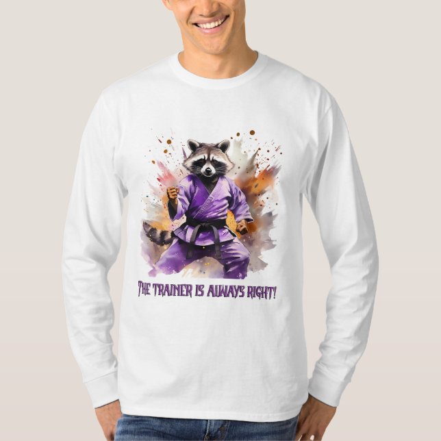 Camiseta Treinador de Racoon, esporte (Frente)