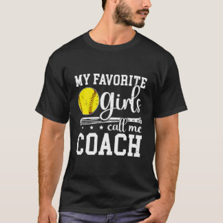 Camiseta Treinador de Softbol Favorito Me Chame Treinador d