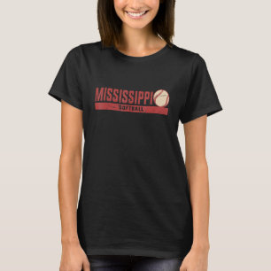 Camiseta Treinador de Softbol Vintage Mississippi Time Soft