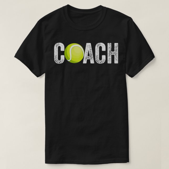 Camiseta Treinador de Tênis de tênis (Frente do Design)