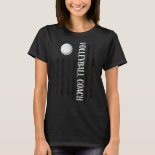 Camiseta Treinador De Voleibol Orgulhoso Dos Eua Para Trein