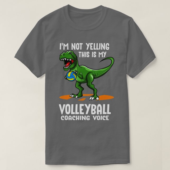 Camiseta Treinador de Voleibol TRexAssistant (Frente do Design)