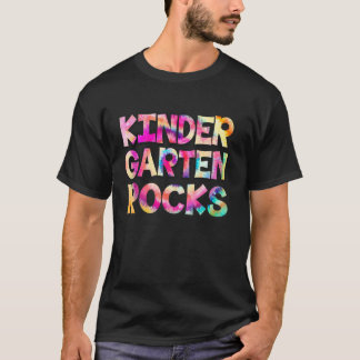 Camiseta Treinador do infantário Rocks Tie Dye Team Kinderg