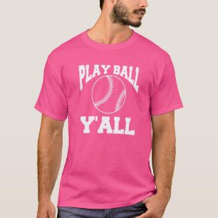 Camiseta Treinador do Jogador de Baseball em Tocar Ball Y