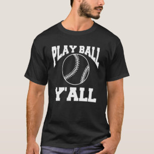 Camiseta Treinador do Jogador de Baseball em Tocar Ball Y