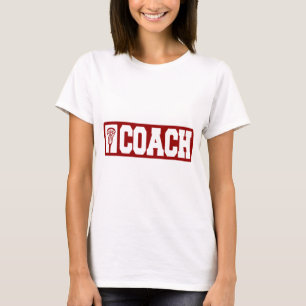 Camiseta Treinador do Lacrosse - vermelho