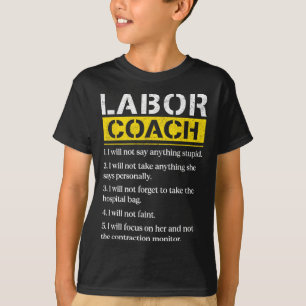 Camiseta Treinador do Mens Labor Esperando Regras de Pai Pa