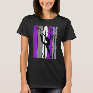 Camiseta Treinador em ginástica artística roxa