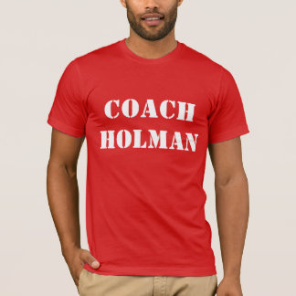 Camiseta Treinador Holman Sports White Letters T-Shirt