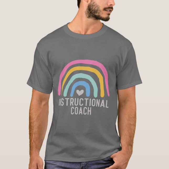Camiseta Treinador Instrutivo: Arco-Íris de Aprendizado (Frente)