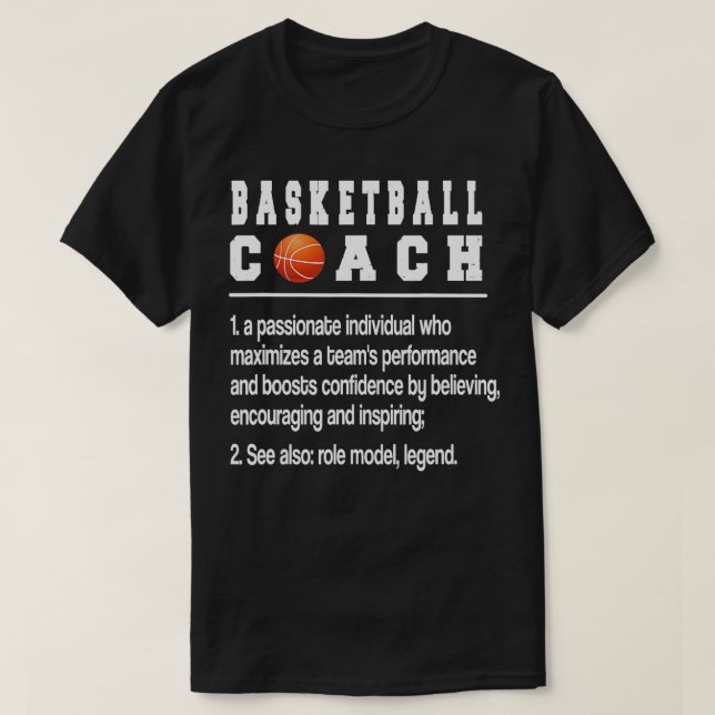 Camiseta Treinador para definição de basquete (Frente do Design)