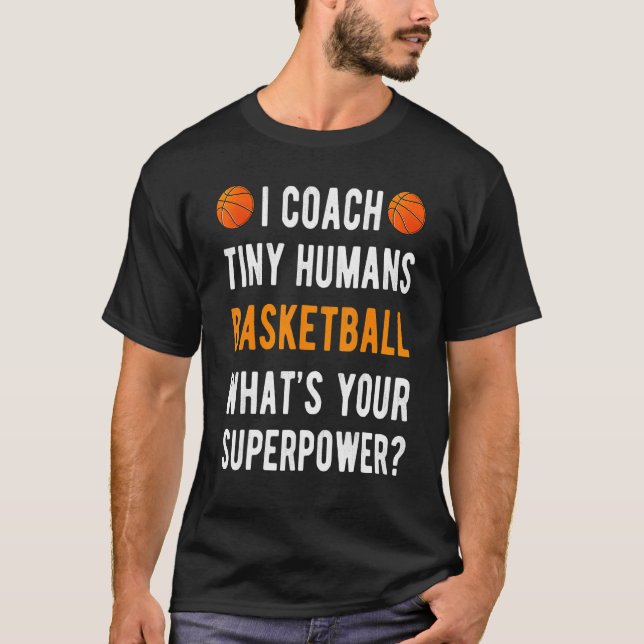 Camiseta Treinador Pequeno Gente de Basquete Hooper Criança (Frente)