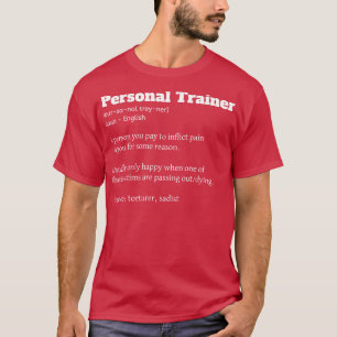 Camiseta Treinador Pessoal Engraçado Definição de Malhação