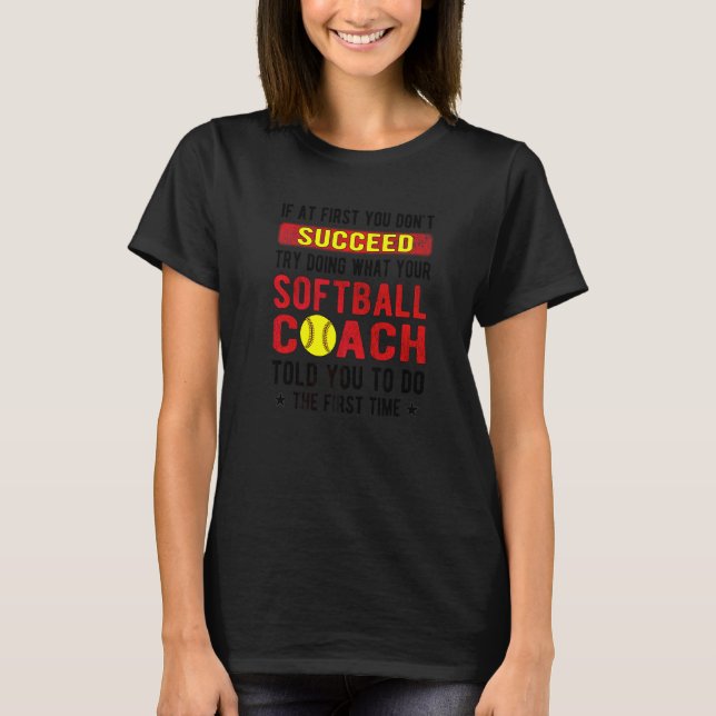 Camiseta Treinador Softball Coach Coaching 1 (Frente)