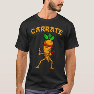 Camiseta Treinamento Clássico de Caratê com Pun Carrot de K