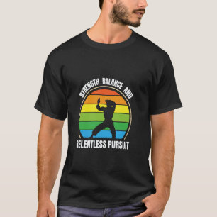 Camiseta Treinamento Clássico de Karatê Força Equilíbrio Es