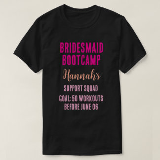 Camiseta Treinamento de Dama de Honra Personalizado