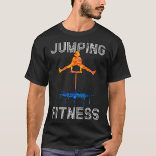 Camiseta Treinamento de Fitness de Salto Trampolim de Salto
