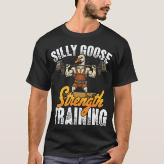 Camiseta Treinamento de Força Levantamento de Peso do Ganso
